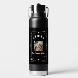 Custom Photo Cancer Zodiac Tarot Magical Birthday Water Bottle