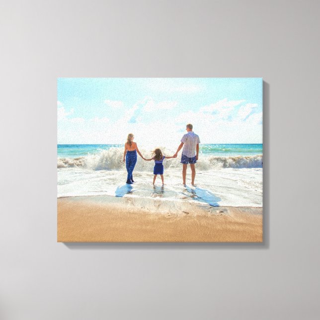Custom Photo Canvas Print - Your Family Vacation (Front)