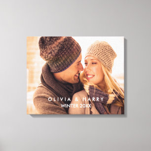 Custom Photo Canvas - White Text Overlay Print
