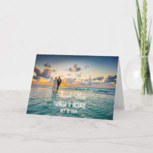 Custom Photo Card, Folded, Blank Inside Thank You Card