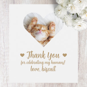 Custom Photo Cat I Do Too Wedding Wine Label