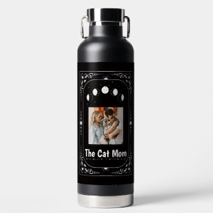 Custom Photo Cat Mum Pet Lover Personalised Tarot Water Bottle