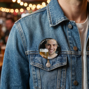 Custom Photo Cheers To 30 Years Birthday Button