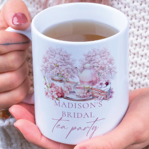 Custom Photo Cherry Blossom Bridal tea Large Coffee Mug