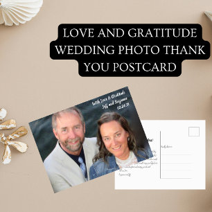 Custom Photo Christian Wedding Thank You Postcard 