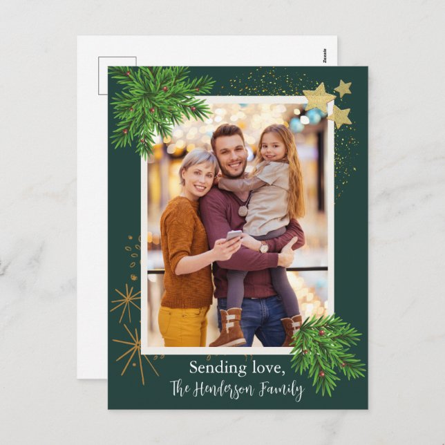 Custom Photo Christmas Card Personalised Postcard (Front/Back)