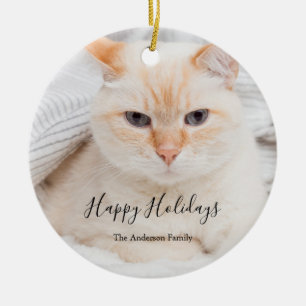 Custom Photo Christmas  Ceramic Tree Decoration
