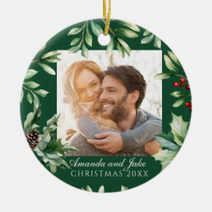 Custom Photo Christmas Ceramic Tree Decoration