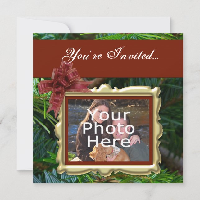 Custom Photo Christmas Holiday Party Invitation (Front)