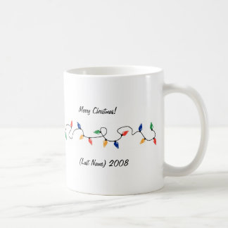 Custom Photo Christmas Lights Mug