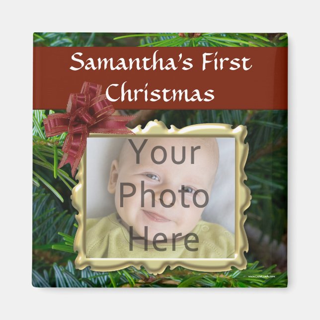 Custom Photo Christmas Magnets (Front)