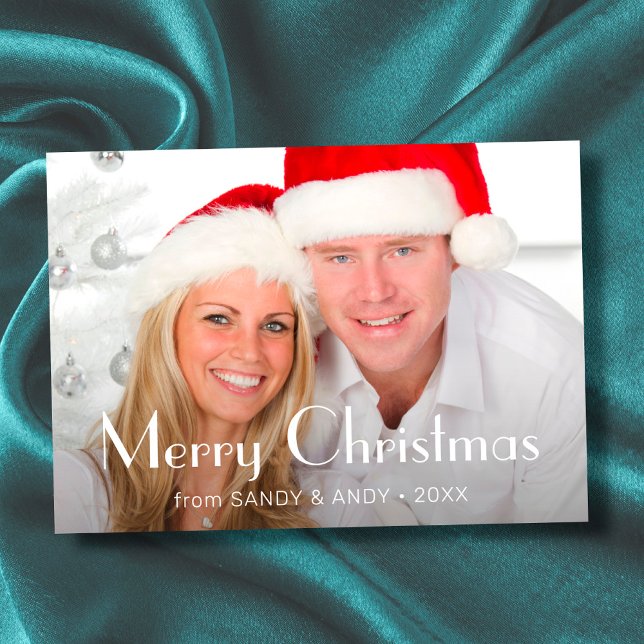 Custom Photo Christmas Modern Chic 2 Side Designs Holiday Card (Creator Uploaded)