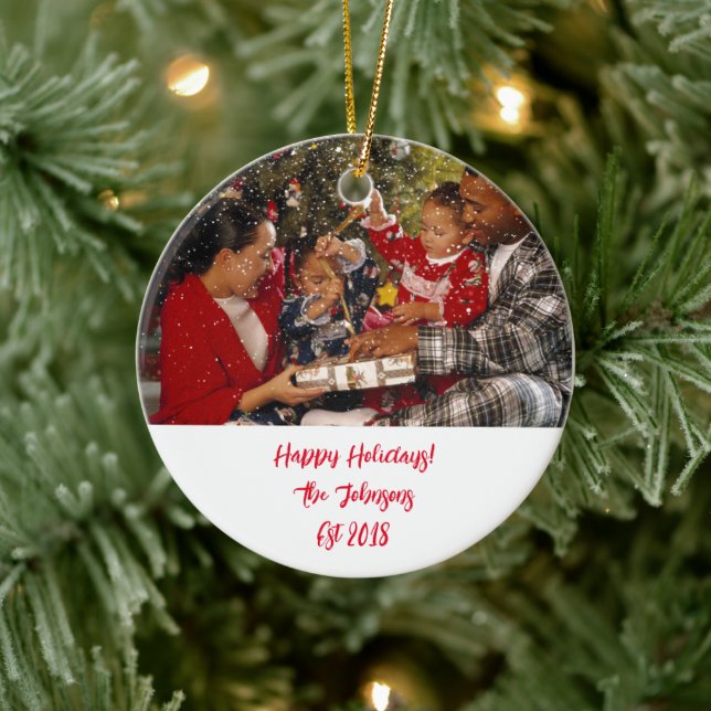 CUSTOM PHOTO CHRISTMAS ORNAMENT (Tree)