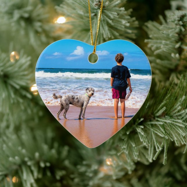 Custom Photo Christmas Ornament with Your Pets (Tree)
