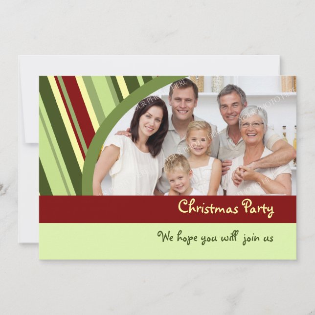 Custom Photo Christmas Party Invitation Card (Front)