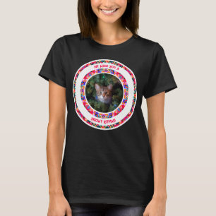 Custom Photo Christmas Pet Cat Happy Holidays Pun T-Shirt