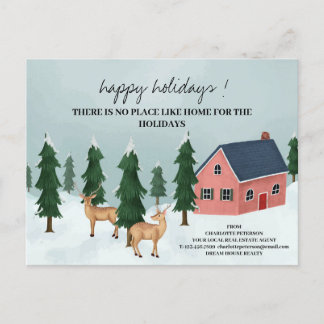 Custom Photo Christmas Real Estate Agent  Holiday Postcard