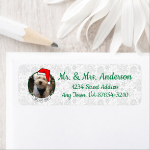 Custom Photo Christmas Santa Hat Pet HO HO HO