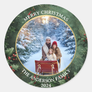 Custom Photo Christmas Sticker
