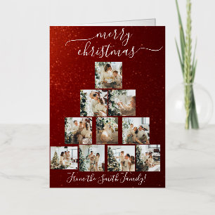 Custom Photo Christmas Tree Christmas Card