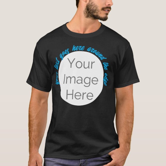 Custom Photo Circle T-Shirt – Add Text & Image (Front)