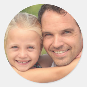 custom photo classic round sticker