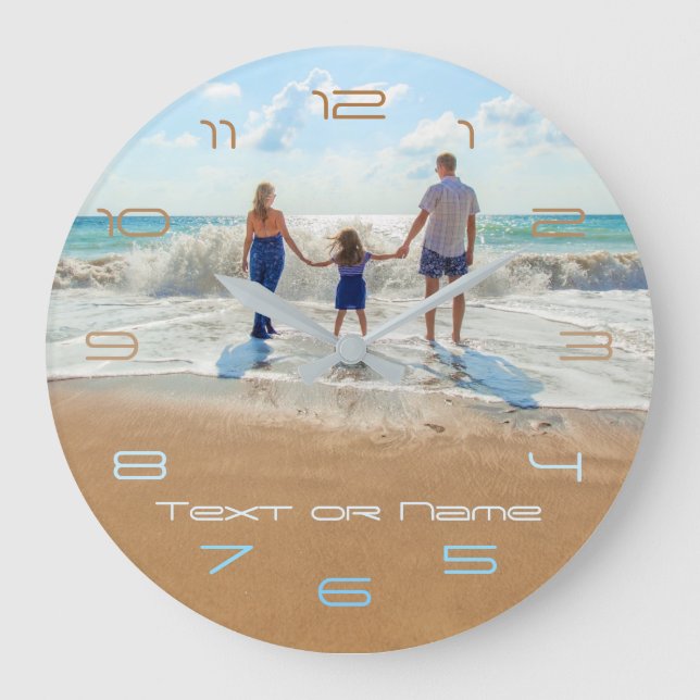 Custom Photo Clock with Your Photos and Text (Front)