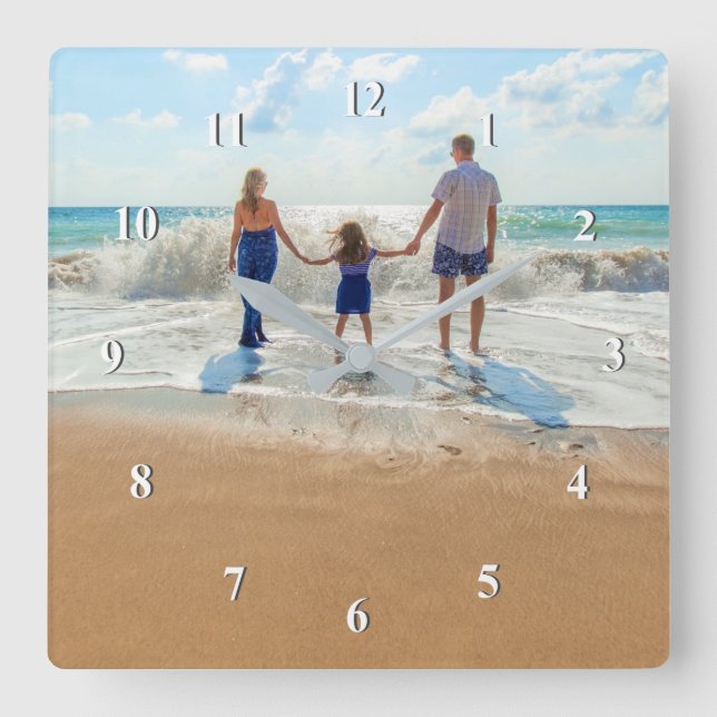 Custom Photo Clock - Your Family Design (Front)