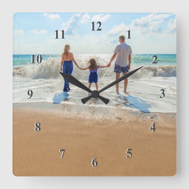 Custom Photo Clock Your Own Design Personalized (Front)