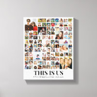 Custom Photo Collage 100 Pictures 8x10 16x20 White