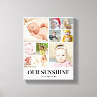 Custom Photo Collage 10 Pictures 8x10 16x20 White