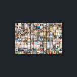 Custom Photo Collage 150 Pictures Grid Canvas Print<br><div class="desc">Turn your favorite photos into a stunning piece of wall art. This custom photo collage poster is the perfect way to tell your story, capturing a lifetime of memories in one beautiful display. With 100% personalization, you can easily upload your own photos and customize the text, fonts, and colors to...</div>