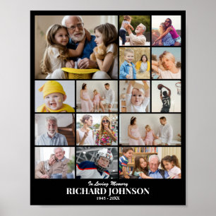 Custom Photo Collage 15 Pictures 8x10 16x20 24x30 Poster