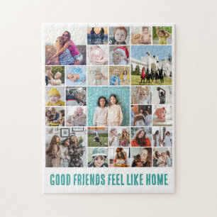 Custom Photo Collage 30 Pictures 11x14 Best Friend Jigsaw Puzzle