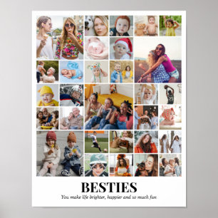 Custom Photo Collage 30 Pictures Grid 11x14 22x28 Poster