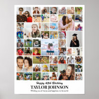 Custom Photo Collage 50 Pictures Grid 11x14 22x28