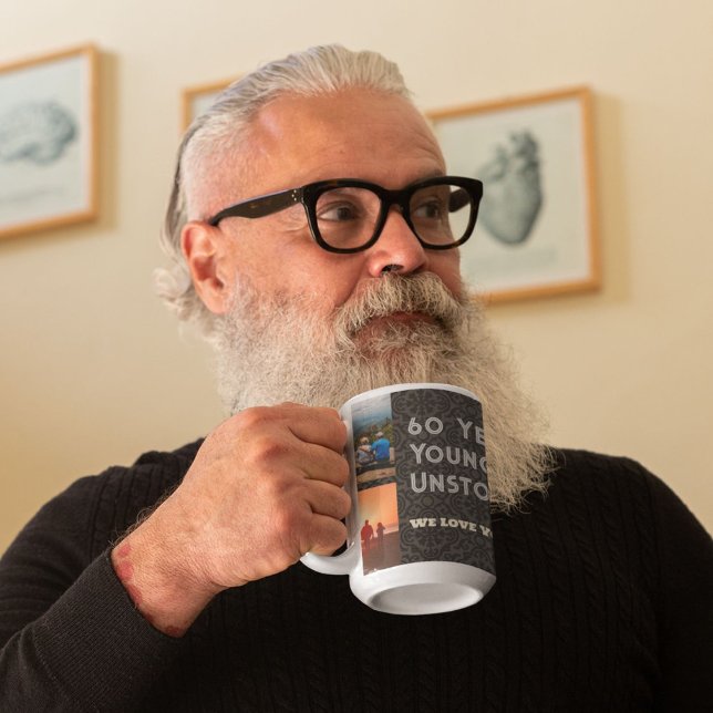 Custom Photo Collage 60th Birthday Gifts for Men Mug (Custom Photo Collage 60th Birthday Gifts for Men Mug)