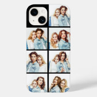 Custom Photo Collage 7 Square Photos Black
