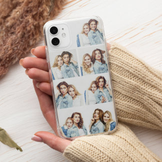 Custom Photo Collage 7 Square Photos White Case-Mate iPhone 14 Case