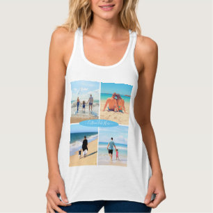 Custom Photo Collage and Text Family Love Tank Top