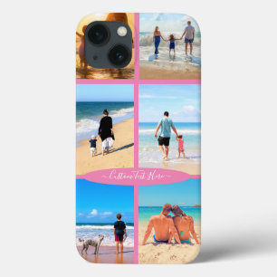 Custom Photo Collage and Text - Your Family Design iPhone 13 Case