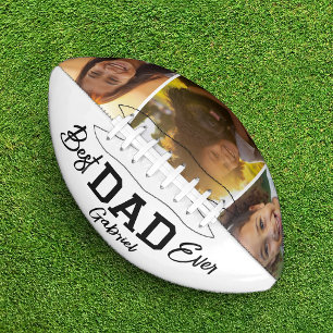 Custom Photo Collage Best Dad Ever Football