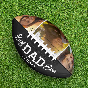 Custom Photo Collage Best Dad Ever Football