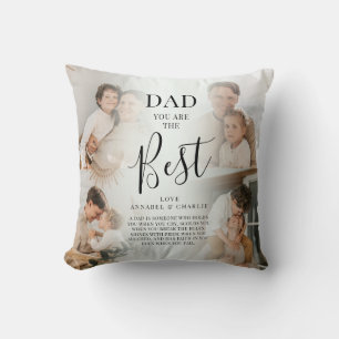 Custom Photo Collage Dad Keepsake Cushion
