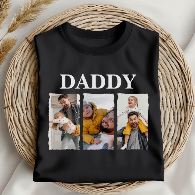Custom Photo Collage Daddy – Personalised Gift T-Shirt (Creator Uploaded)