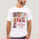 Custom Photo Collage Family Name Christmas Mens T-Shirt<br><div class="desc">Celebrate the holidays in style with this custom men's Christmas t-shirt featuring your favourite photo collage and family name. A festive and thoughtful holiday gift,  perfect for family gatherings,  Christmas parties,  or matching family outfits.</div>
