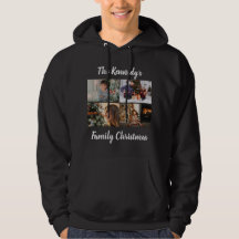 Custom Photo Collage Family Name Script Christmas 