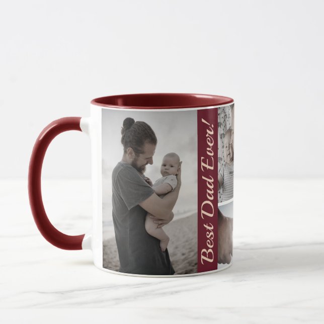 Custom Photo Collage Father's Day Mug (Left)