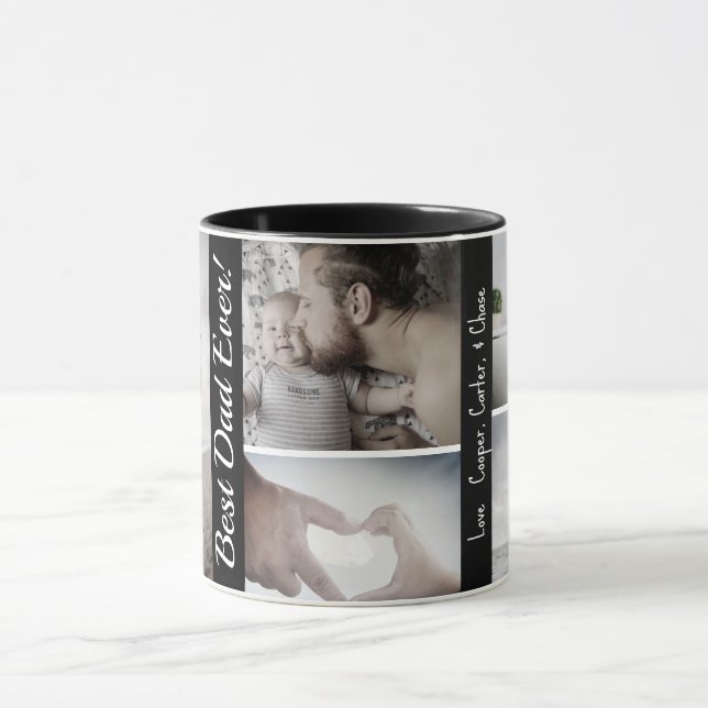 Custom Photo Collage Father's Day Mug (Center)