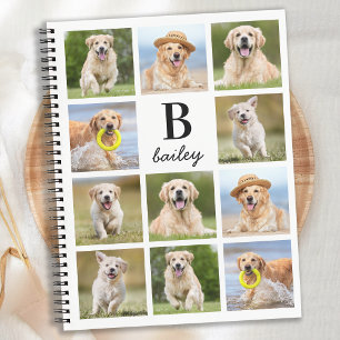 Custom Photo Collage Fun Monogram Create Your Own Notebook